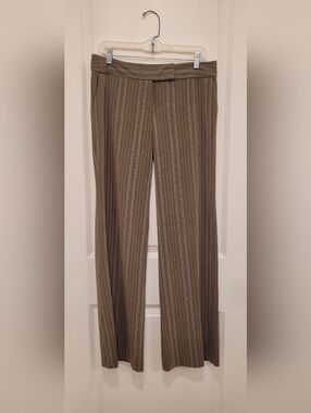 Speechless brown vertical pinstripe wide-leg pants